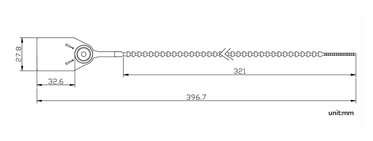 Hot Sale Disposable Indicative Security Plastic Seal CAD