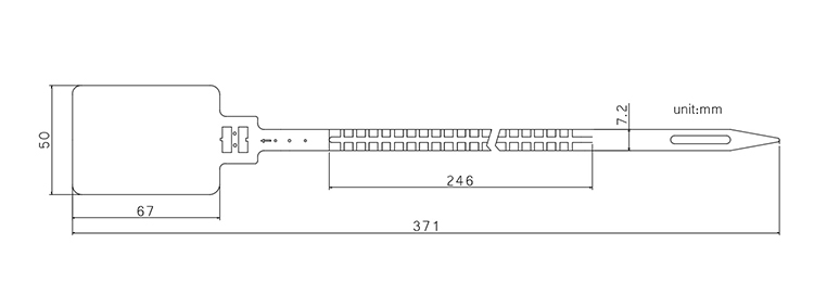 Different colors tug tight plastic security seal lock CAD