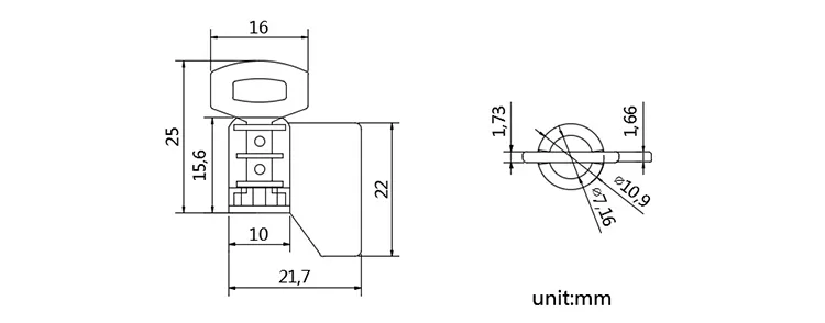 heavy duty padlock meter seal for anti tamper CAD