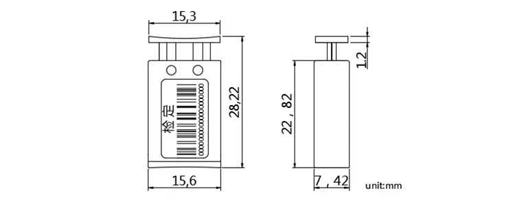 Water or electric box meter security metal seal CAD