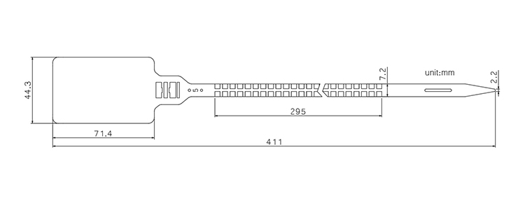 China high quality disposable plastic security lock CAD