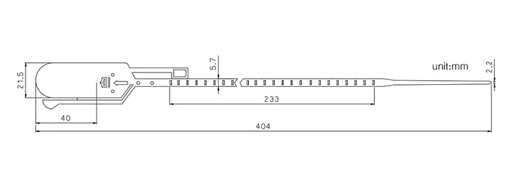 Adjustable Plastic Security Seal CAD