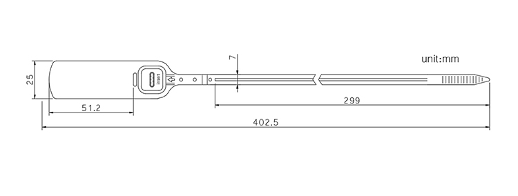 Pull tight security plastic Cable Lock security seal for sale CAD