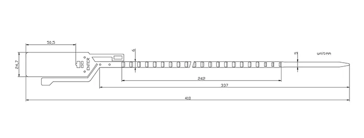 High Quality Security Seal plastic strip seal CAD