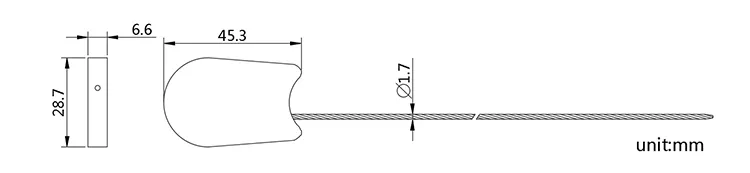 High Security cable seals for customs containers CAD