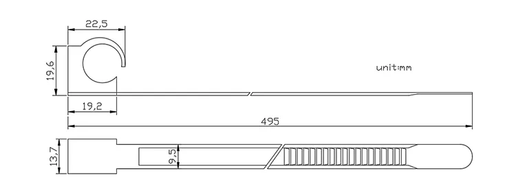 Disposable Self-locking Plastic Seals CAD 