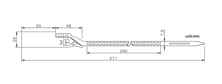 Sinicline multiple color plastic security seal lock for container CAD