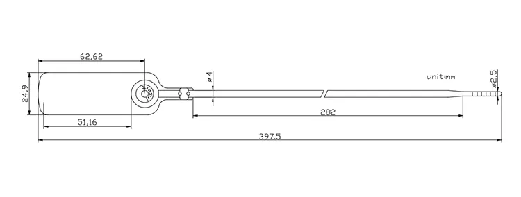 Fire Extinguisher Tamper Seal Plastic Seal  CAD