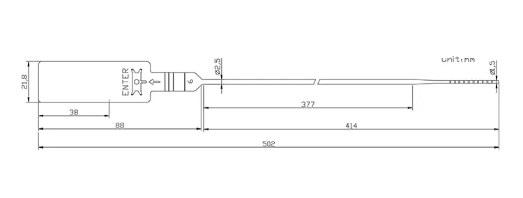 Fire extinguisher detachable seal CAD