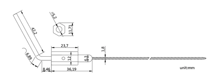 High security cable container security locks seals CAD