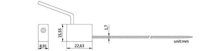 ISO17712 Made in China High security cable seal CAD