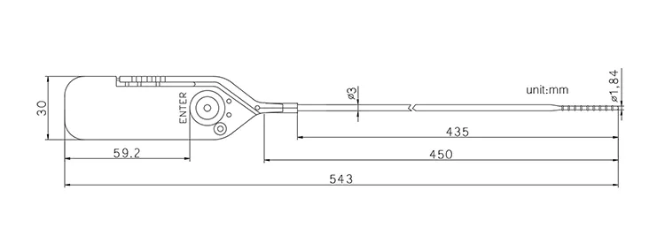 Wholesales disposable security plastic seals CAD