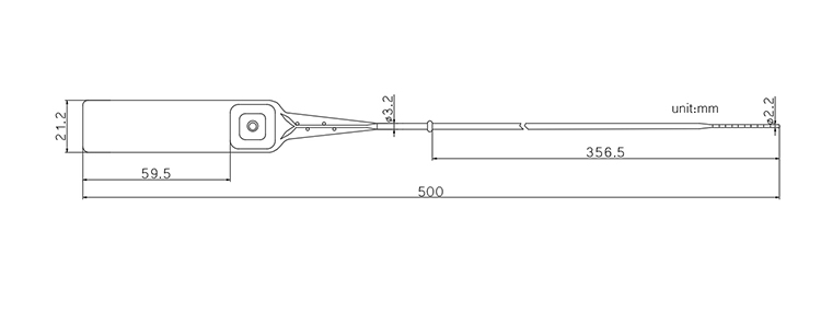 Pull tight plastic seal disposable for ballot box CAD