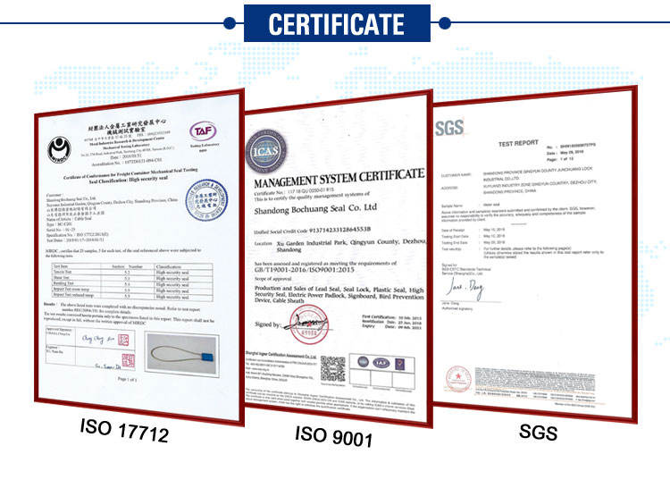 BCB407 anti-theft iso 17712 high security container bolt seal