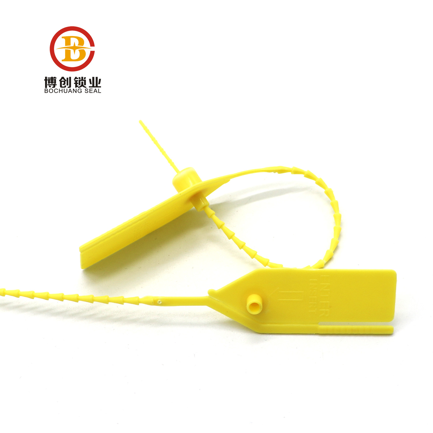 BC-P115 Self-locking tamper evident security plastic seal with barcode