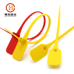 BC-P106 pull tight plastic seal tags for container plastic seal manufacturers.