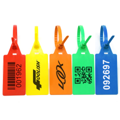 BC-P107 Clothes Security Plastic Tags Adjustable Length Plastic Security Seals