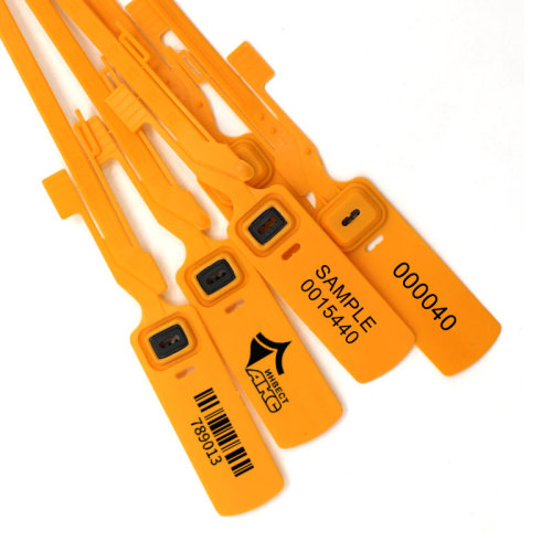 BCP030 Plastic Security Seals Pull Tite Safety Tags Tear-Off Security Tags Secure Anti-Tamper Tags for Fire Extinguisher