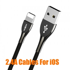 High Quality Braided Nylon Non-Slip Fast Data Cable Tear-proof USB Phone Cables for Lightning/Micro/Type-C Cable