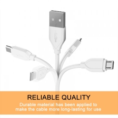 Phone Charging Lightning USB Cable Micro 1.2MAndroid Durable Charging Cord for Iphone, Samsung, Nexus, LG and more.