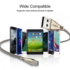 Dual Plug Alloy Material Lightning Charging & Data USB Cable 2.4A 100cm for iPhone