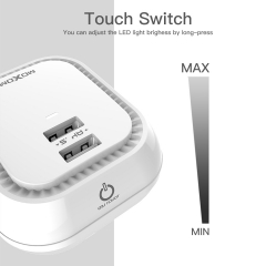 moxom usb cargador adaptador uk 2 puertos adaptador de corriente LED