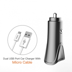 MOXOM Car USB Charger 2 Ports 3.4A USB Car Charger Phone Adapter