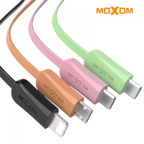 Colorful Data sync Cable Flat Noodle Design Mobile Data Line MOXOM Android Phone Charger Cable