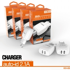 Good Price 2.1A Dual USB Wall Charger Android Phone Charger With Micro/Type C/Lighting Cable