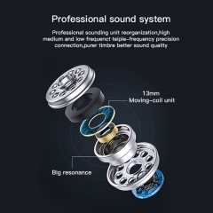 Super Bass Headphone Professional In-Ear Headphones Earphones With Microphone And Volume Control For iOS & Android