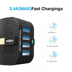 EU&UK USB Charger 4USB Fast Charging 2.4A Charger