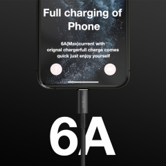 New Products 50W Fast Charging Data Cable USB Type C 6A Cable Quick Charge QC 3.0 Cable for Huawei