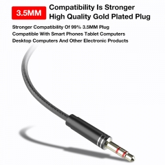 1.2M 3.5mm Hifi Magnetic Earphone With Mic Wired Earphone Headphone