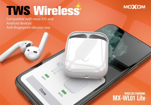 New Arrival True Wireless 5.0 Earphones MOXOM in Ear TWS For Earpods Earphone