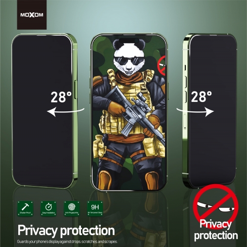 Privacy anti-spy Tempered Glass