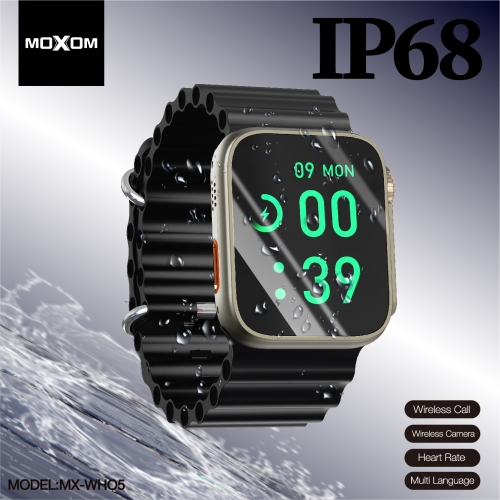 MOXOM High Quality Sports IP68 Heart Rate Music Ultra Wireless Call Multi Language Smart Watch