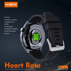 MOXOM High Quality Sports IP68 Heart Rate Music Wireless Call Multi Language Smart Watch