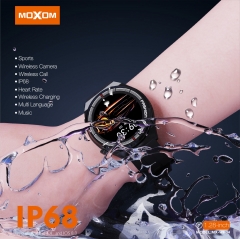 MOXOM High Quality Sports IP68 Heart Rate Music Wireless Call Multi Language Smart Watch