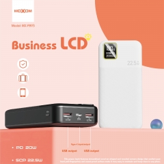 20000 mAh Business LCD PD20W SCP 22.5W POWER BANK