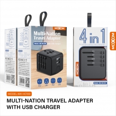 Multi-Nation Travel Adapter with USB charger