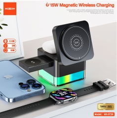 15W Magnetic Wireless Charging， Seven colors of LED lights