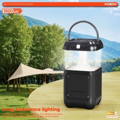 Dual Color Temperature LED Outdoor Camping Light Long Endurance Lighting Supports Calls/TWS/FM/USB Disk/TF Cards