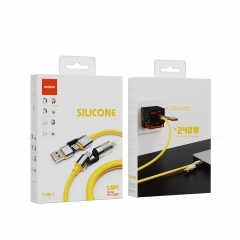 4-IN-1 Theme PD240W Silicone Data Cable