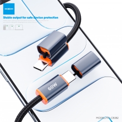 Magnetic Aluminum Alloy Shell 60W Fast Charging Data Cable