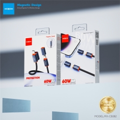 Magnetic Aluminum Alloy Shell 60W Fast Charging Data Cable