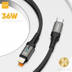 36W Smart Auto Power-off Aluminum-shell Fast Charging Data Cable