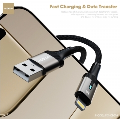 1m 3A Output Smart Power-Off Aluminum Shell Braided Data Cable