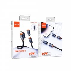 Magnetic Aluminum Alloy Shell 60W Fast Charging Data Cable