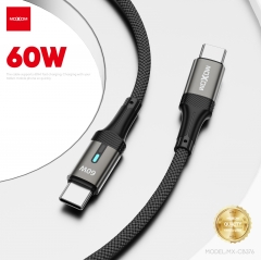 60W Smart Auto Power-off Aluminum-shell Fast Charging Data Cable