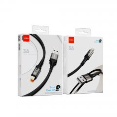 1m 3A Output Smart Power-Off Aluminum Shell Braided Data Cable